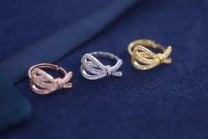 Buy Bow Knot 925 Sterling Silver Rings Adjustable For Women 2mm-10mm online manufacture