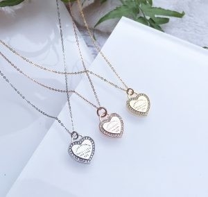 Buy 18 Inch Sterling Silver Heart Pendant Necklace Rhodium Plating online manufacture