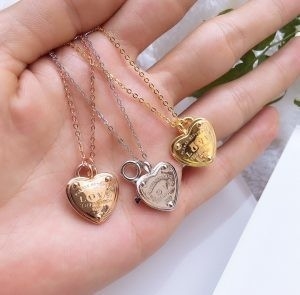 Buy Gold Plated 925 Sterling Silver Neckalce Jewelry Pendant Heart Charm online manufacture