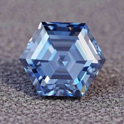 Buy Hexagon Cut Sapphire Grey Loose Moissanite Gemstones Diamond Jewelry online manufacture