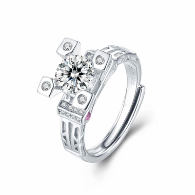 Buy 1Carat Solitaire Engagement Moissanite Jewelry Ring Four Claws 925 Sterling Silver online manufacture
