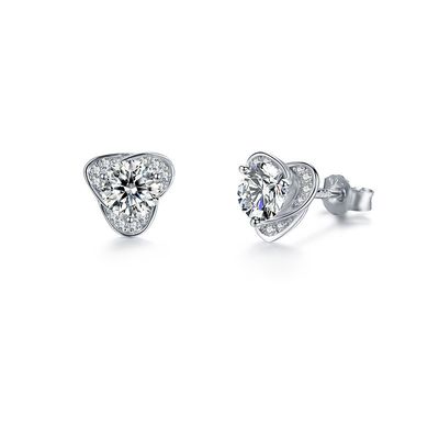 Buy Emerald Cut VVS Moissanite Jewelry 925 Sterling Silver Earrings 8mm online manufacture