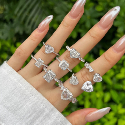 Buy ODM Rhodium Plated 925 Sterling Silver Rings Hypoallergenic online manufacture