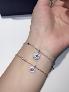 İyi bir fiyat. S925 Gümüş Rodyum Kötü Mavi Göz Kolye Talisman Zincir 5A Zirkonya çevrimiçi