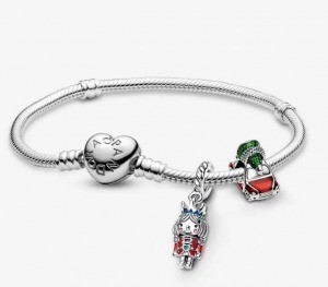 Buon prezzo DIY Lucky Charm Sterling Silver Bracelet Bangle Gioielleria Set di artigianato per bambini in linea