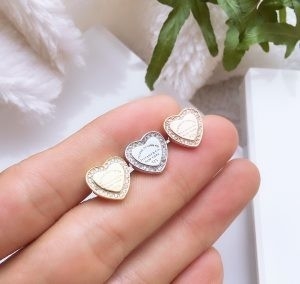 Guter Preis Herz-Stud 925 Sterling Silber Hypoallergene Silber Tropfen Kubik Zirkonia Ohrringe Online