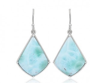 İyi bir fiyat. Gemstone Larimar Gümüş Mücevherler Mini Elmas Gözyaşları çevrimiçi