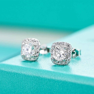 Bon prix Femmes Moissanite Hip Hop Bijoux Stud Boucle d'oreille Hip Hop 1 Ct personnalisé en ligne