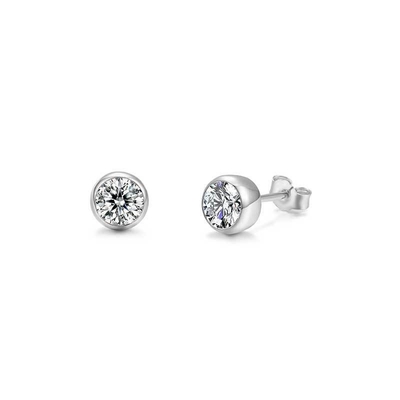 Dobra cena. Platynowe kolczyki Moissanite Stud 1 Ct Diamentowe biżuteria rocznicowa w Internecie