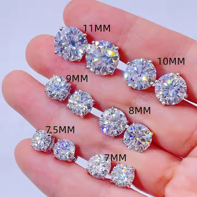 İyi bir fiyat. Moissanite Sterling 925 Gümüş Kulaklıklar AAAA+ Kübik Zirkonya çevrimiçi